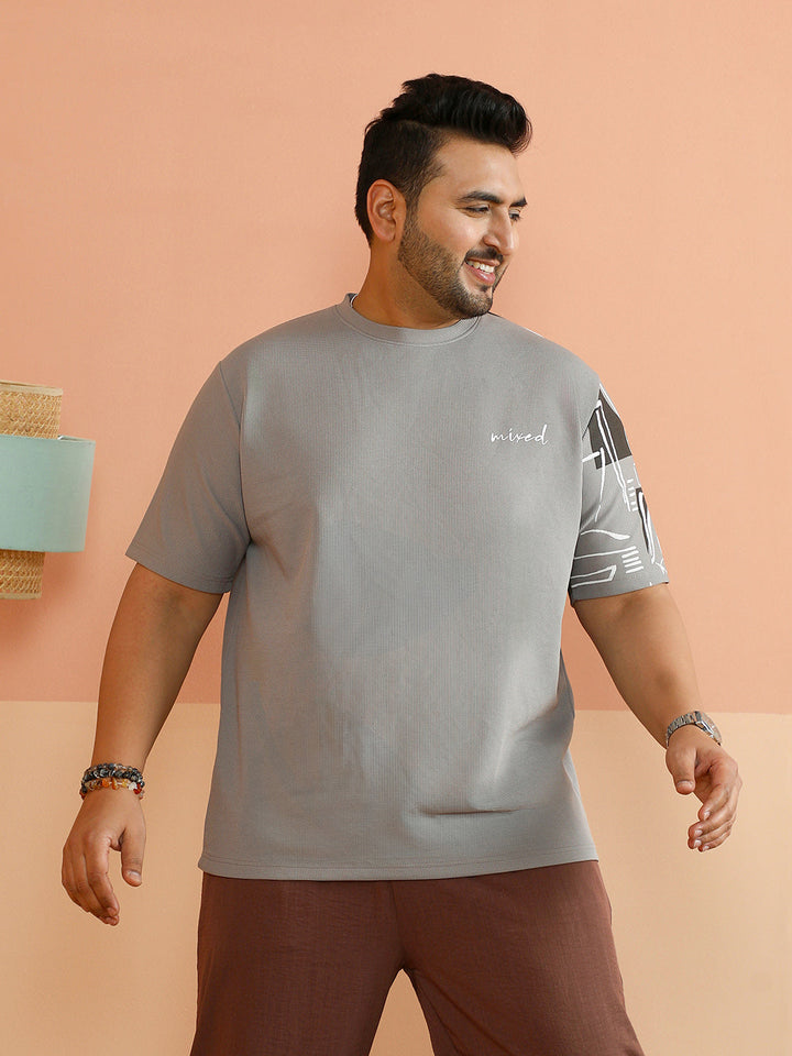 Boxy Folk-Wave T-Shirt