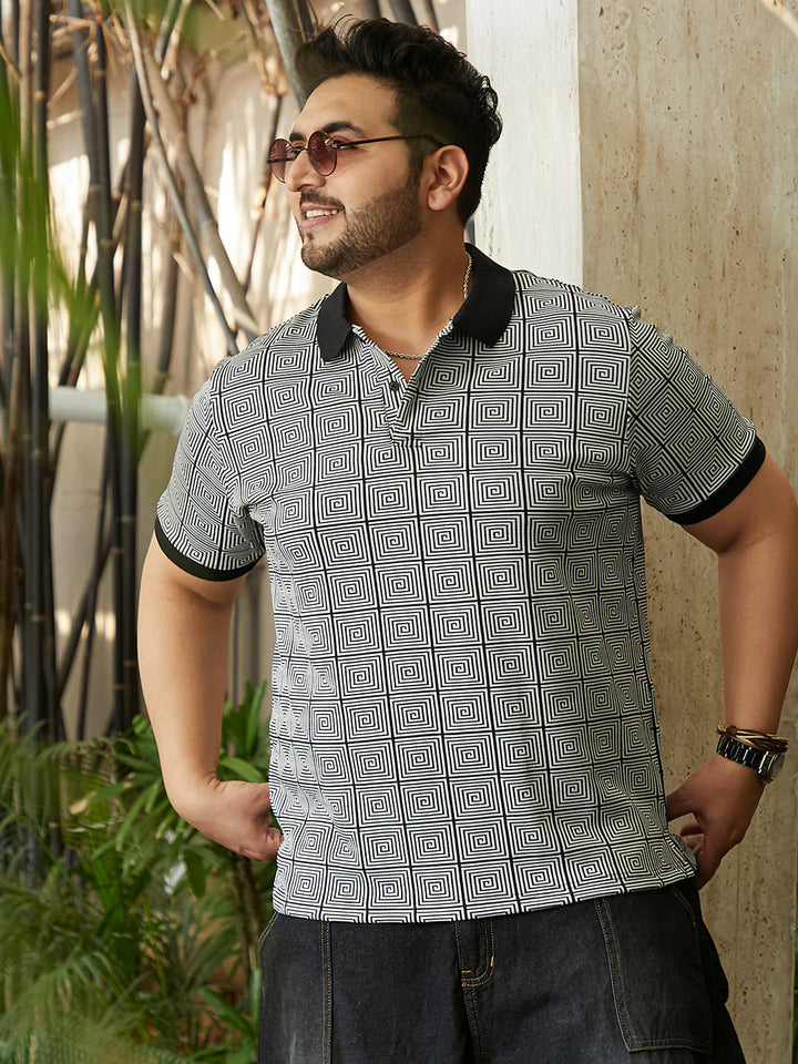 Optical-Illusion Polo T-Shirt