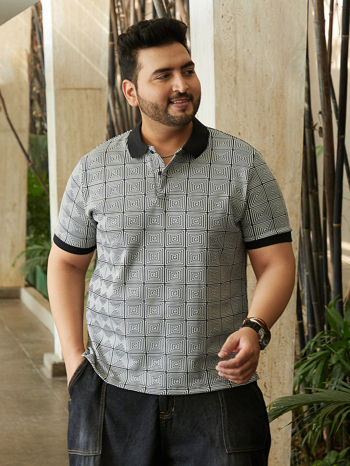 Optical-Illusion Polo T-Shirt