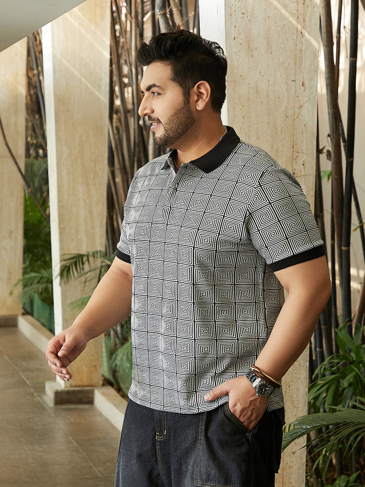 Optical-Illusion Polo T-Shirt