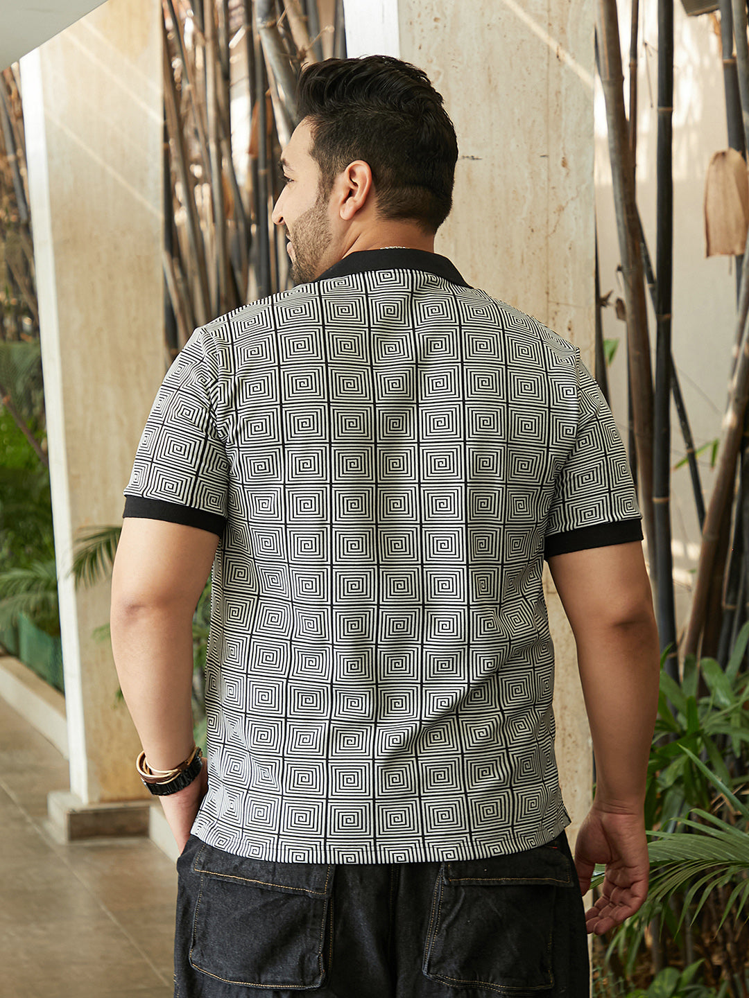 Optical-Illusion Polo T-Shirt