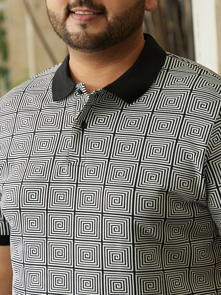 Optical-Illusion Polo T-Shirt