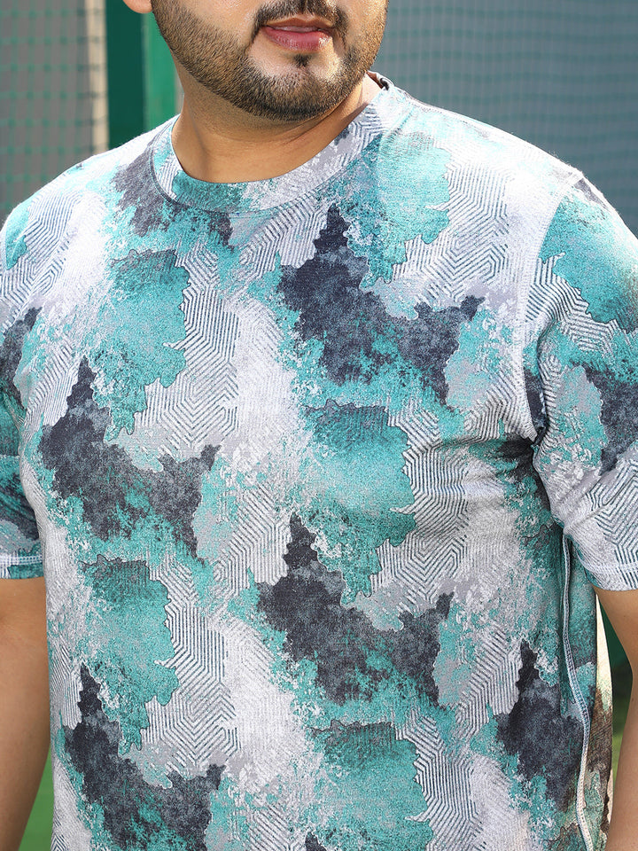 Blur-Imprint Activewear T-Shirt