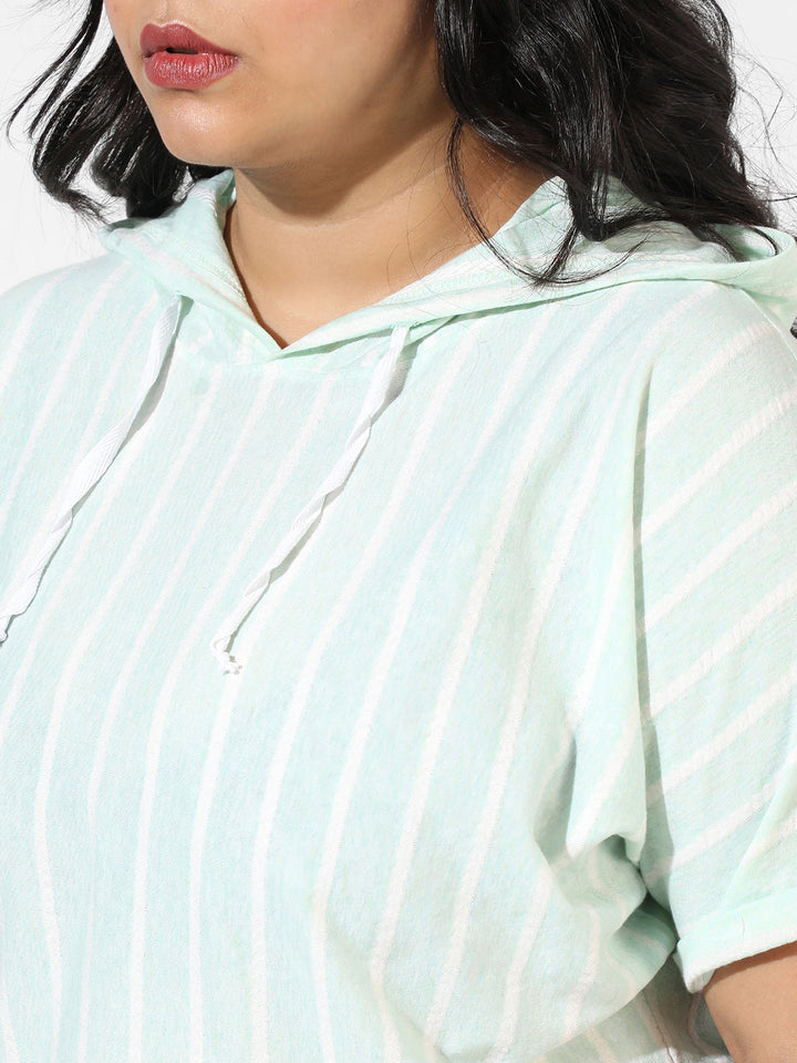 Mint Green Pinstripe Top