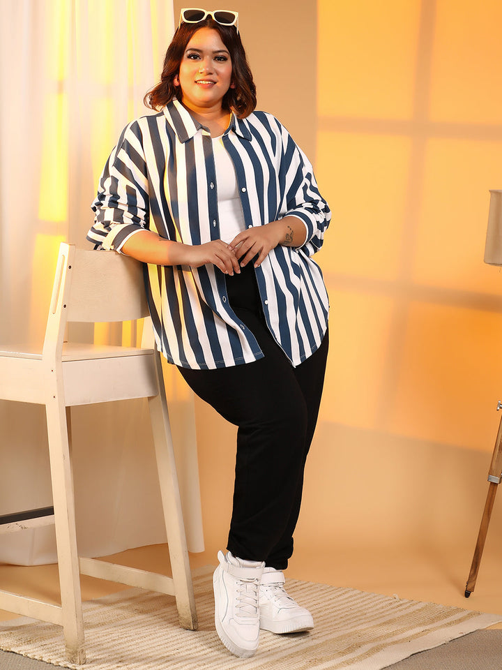 Candy Striped Boyfriend Shirt