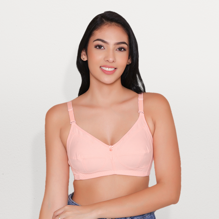 Women's Non Padded Non Wired Full Coverage Bra with No Spillage-ELSA
