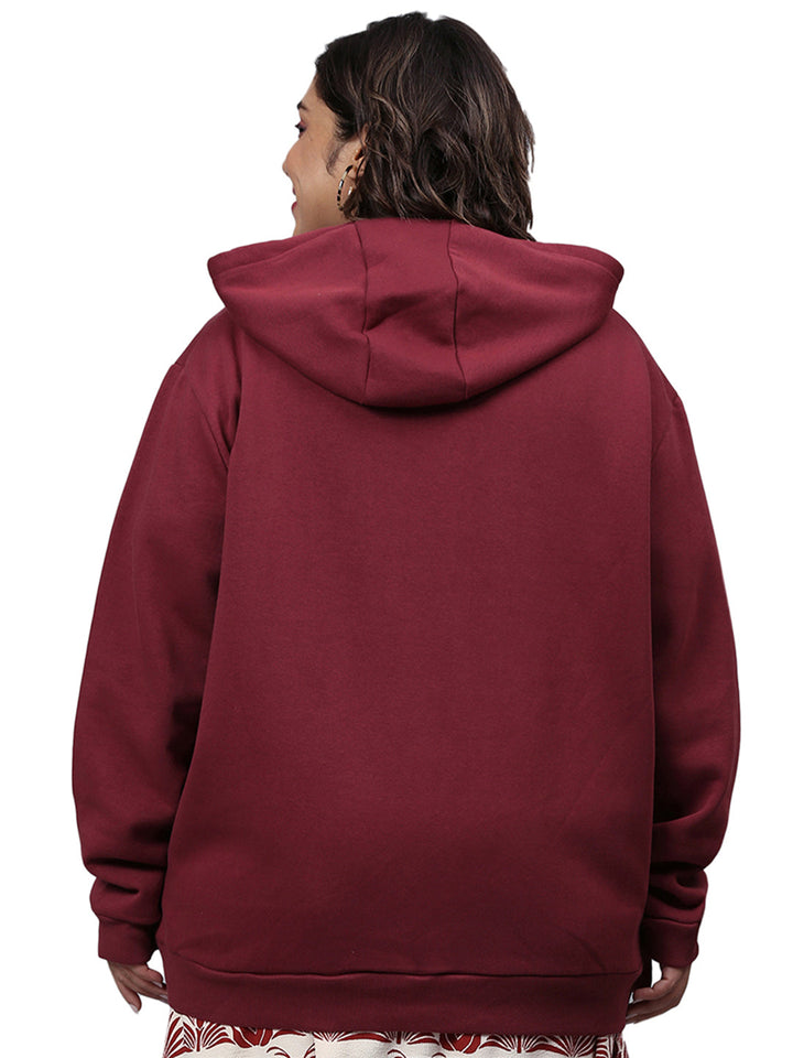 Printed Casual Hooded Sweatshirt