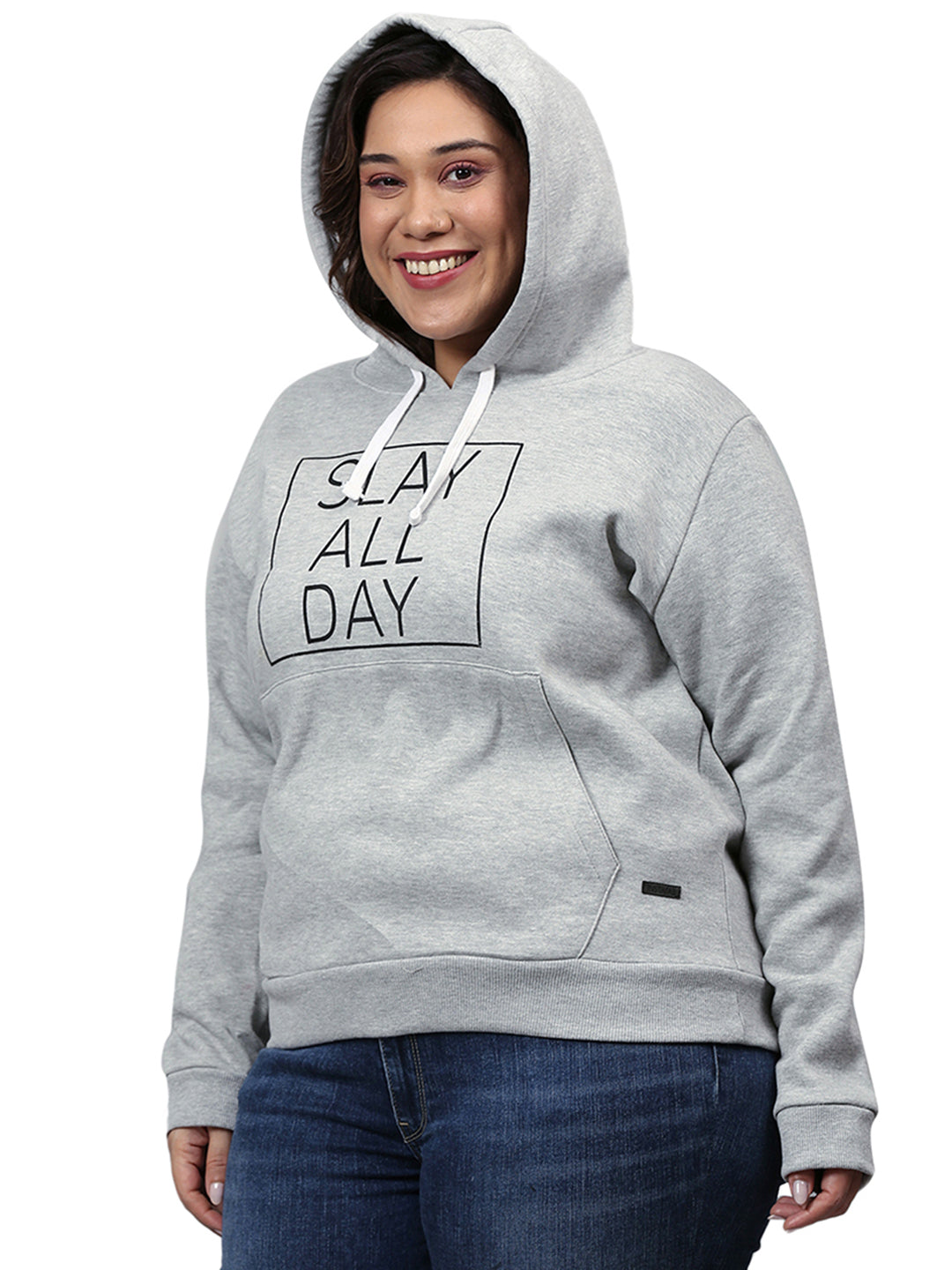 Printed Casual Hooded Sweatshirt