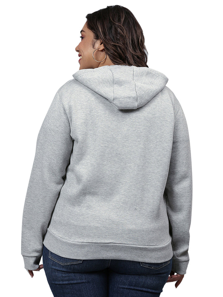 Printed Casual Hooded Sweatshirt