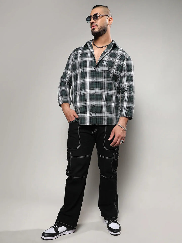 Green Checkered Casual Shirt