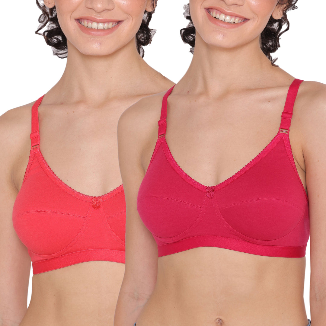 Women's Non Padded Non-Wired Regular Bra-RIO Combo of 2