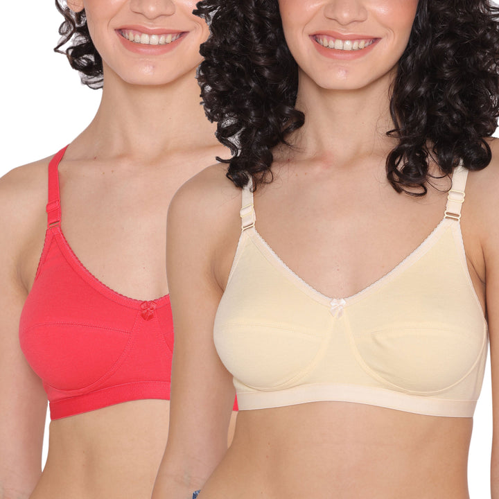 Women's Non Padded Non-Wired Regular Bra-RIO Combo of 2