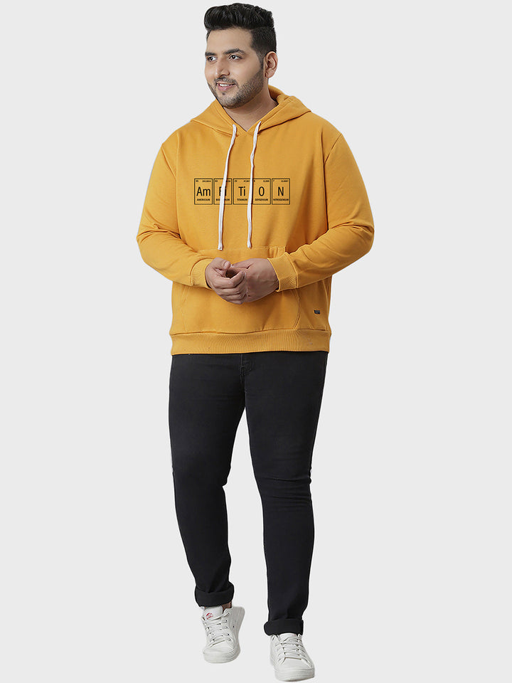 Solid Full Sleeve Hooded Casual Sweatshirt