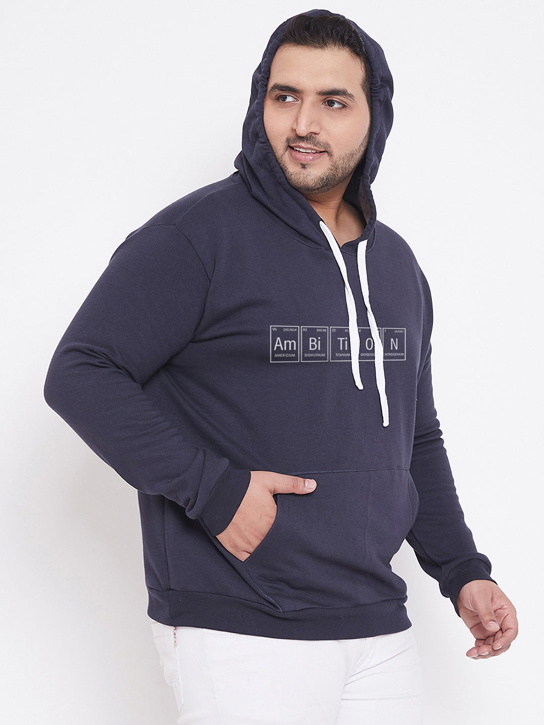 Solid Stylish Casual Winter Hooded Sweatshirt