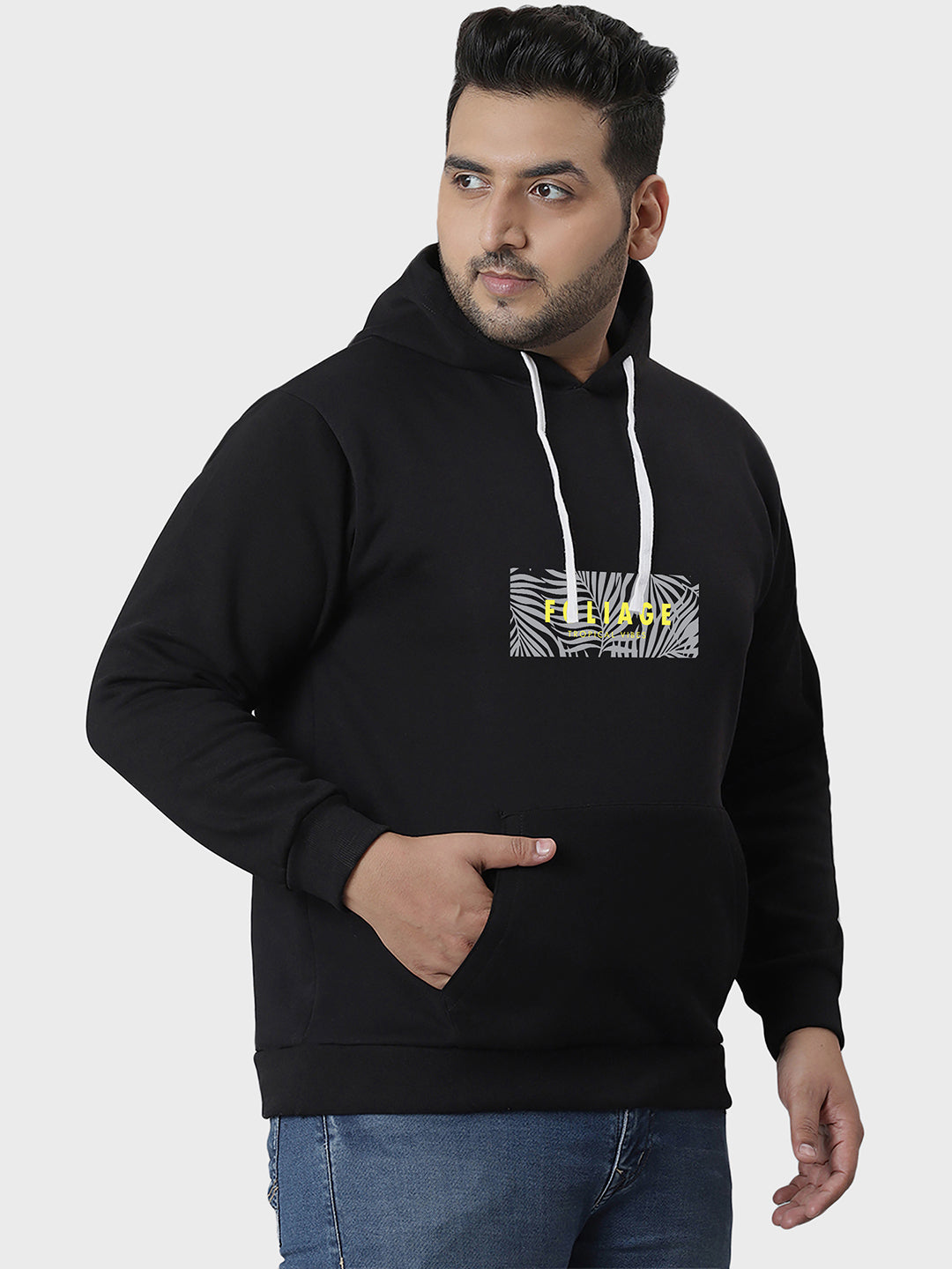 Printed Stylish Casual Winter Hooded Sweatshirt