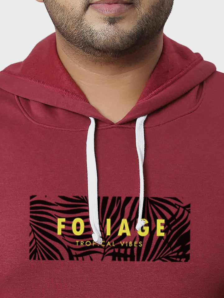 Printed Stylish Casual Winter Hooded Sweatshirt