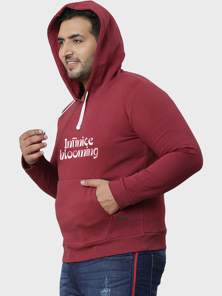 Printed Stylish Casual Winter Hooded Sweatshirt