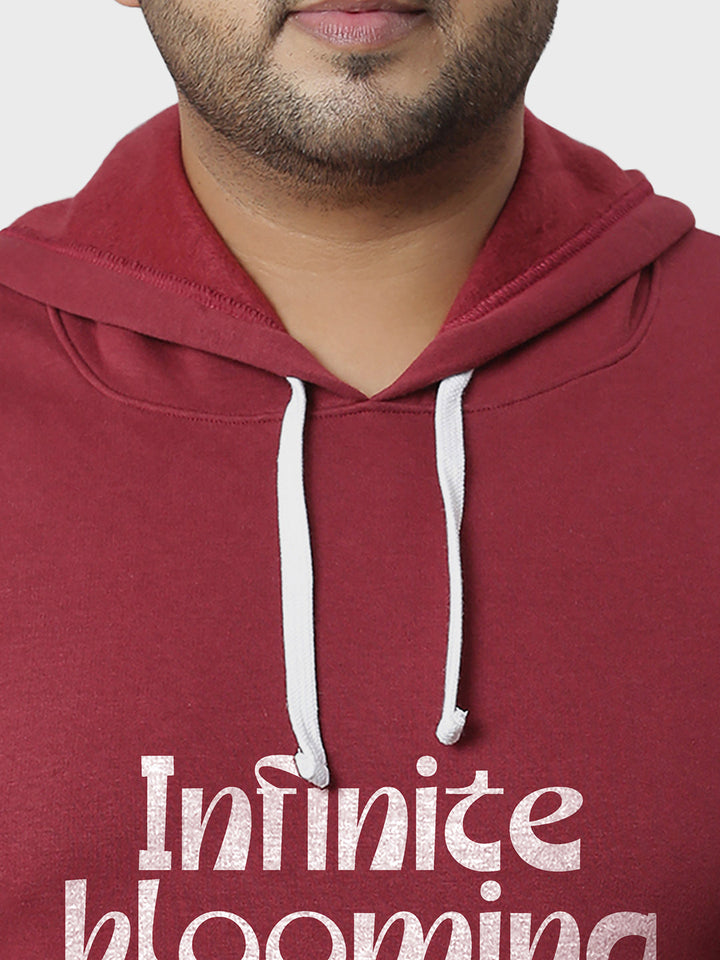Printed Stylish Casual Winter Hooded Sweatshirt