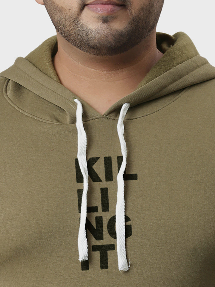 Printed Stylish Casual Winter Hooded Sweatshirt