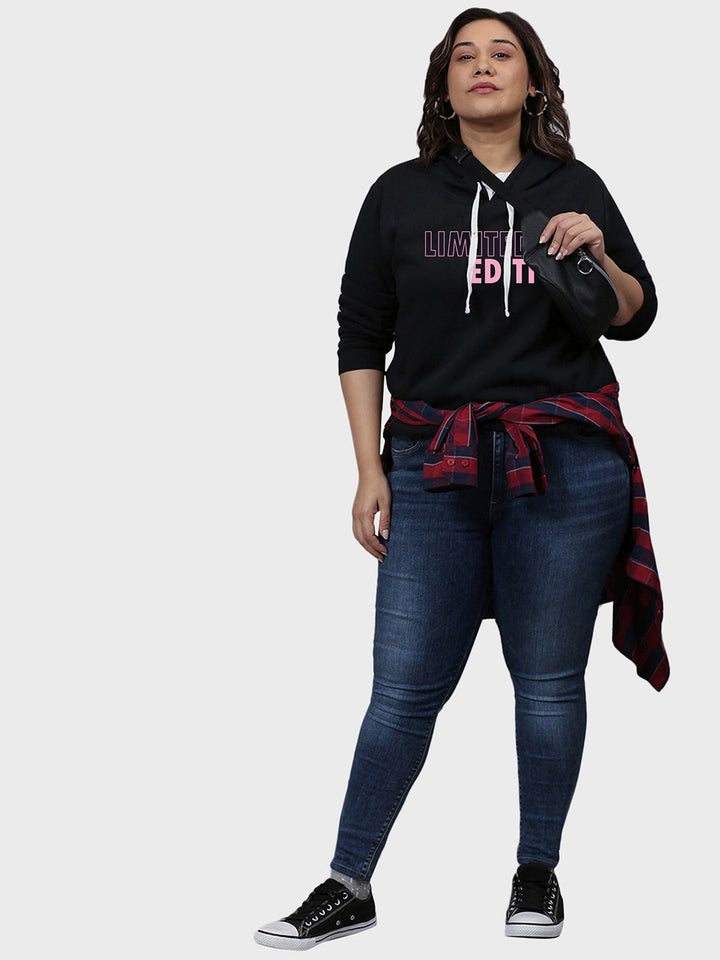Typographic Sweatshirt With Hood