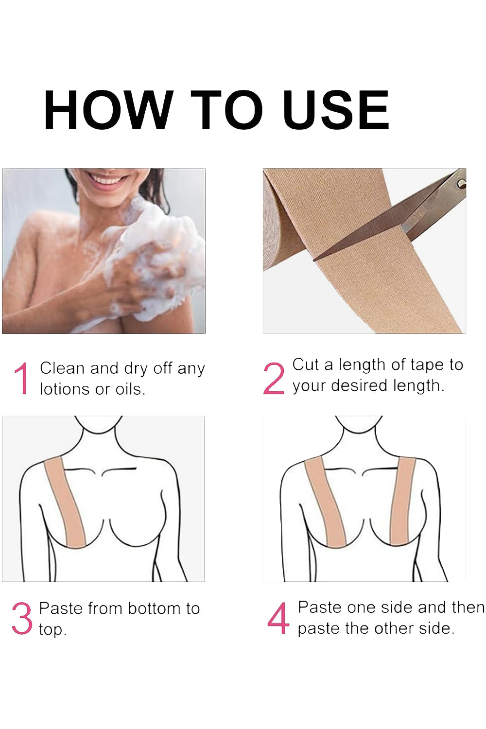 Body tape and 5 Disposable nipple pasties