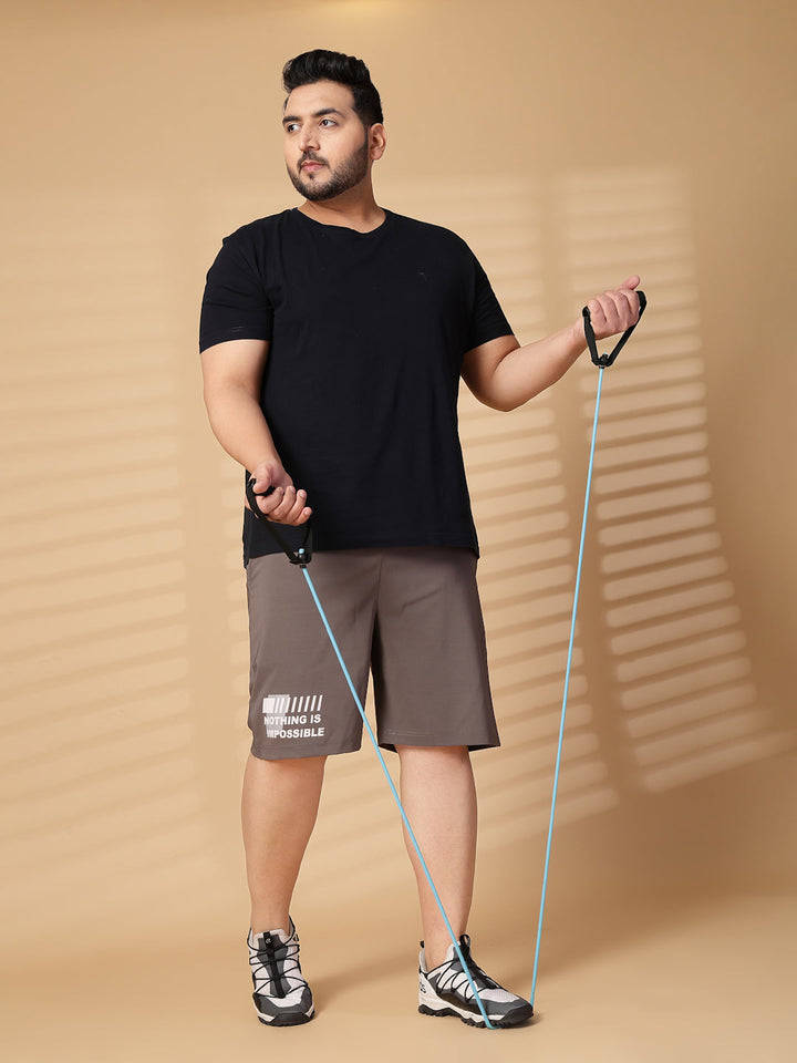 Plus Size Men Mid-Rise Regular Shorts