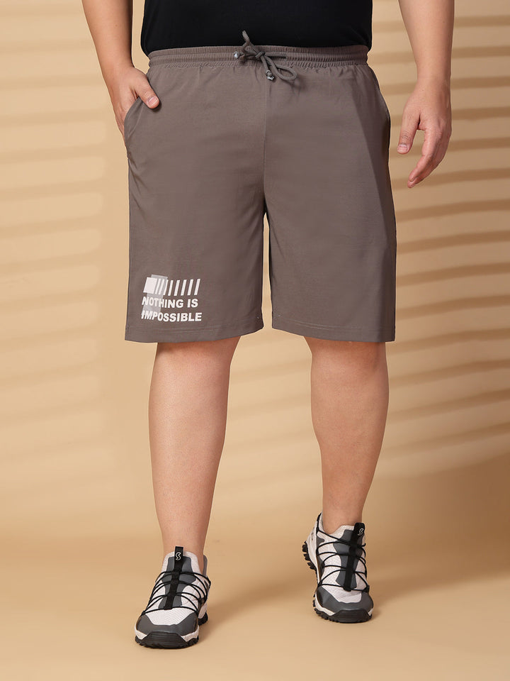 Plus Size Men Mid-Rise Regular Shorts