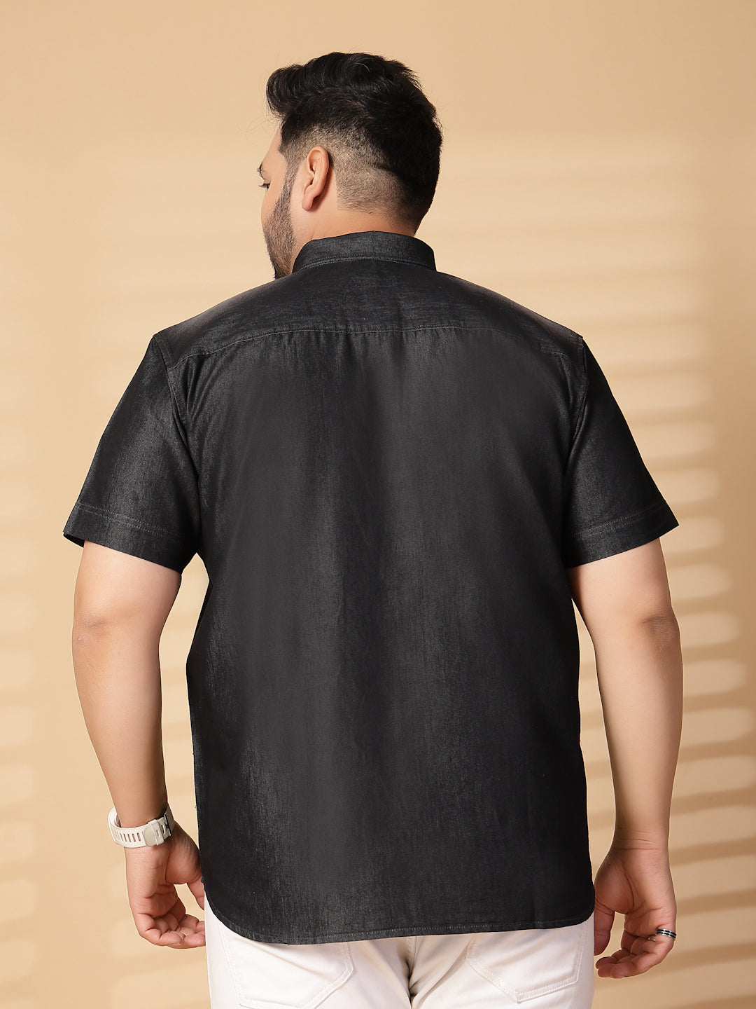 Plus Size Men Opaque Casual Shirt