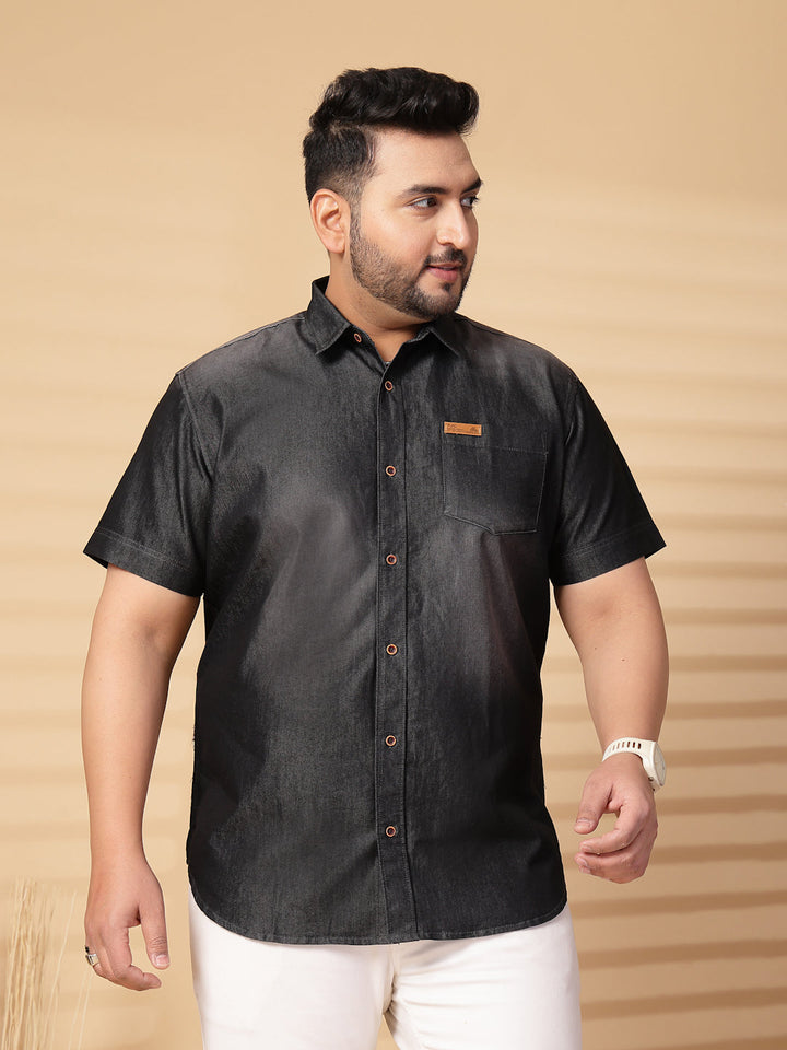 Plus Size Men Opaque Casual Shirt