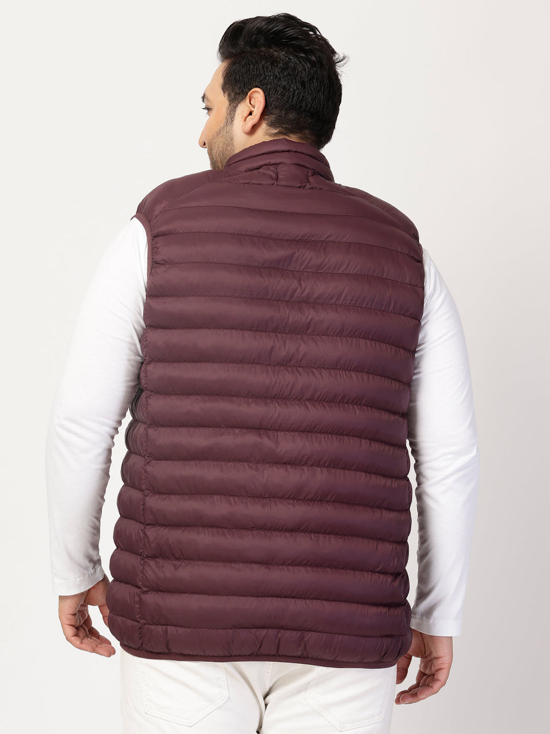 Plus Size Men  Stand Collar Puffer Jacket