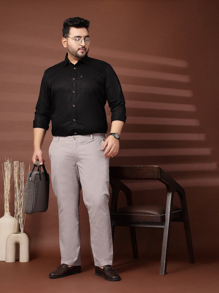 Plus Size Mens Casual Trouser Low Waist Fit