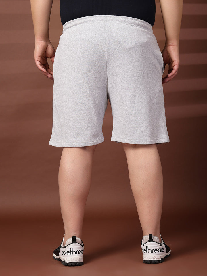 Plus Size Men Grey Regular Fit Shorts