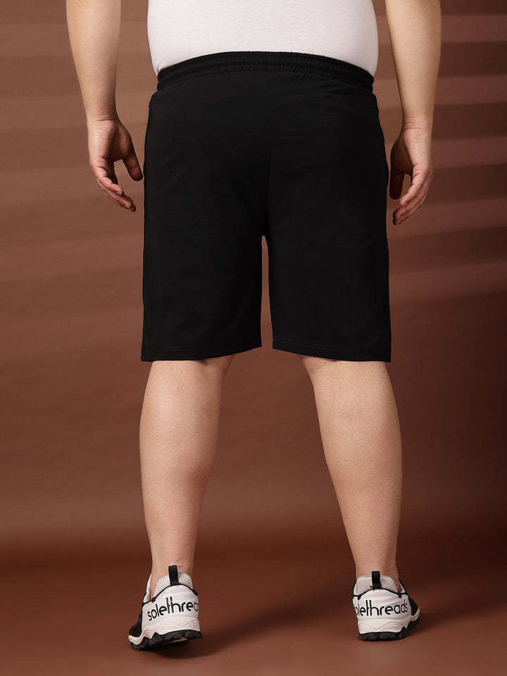 Plus Size Men  Mid-Rise Stretchable Shorts