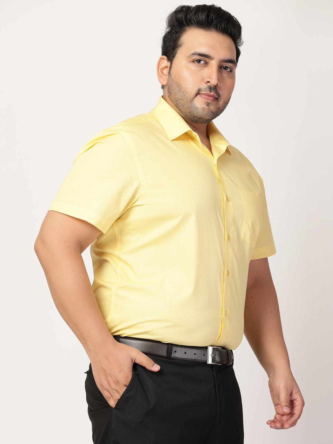 Plus Size  Spread Collar Shirt