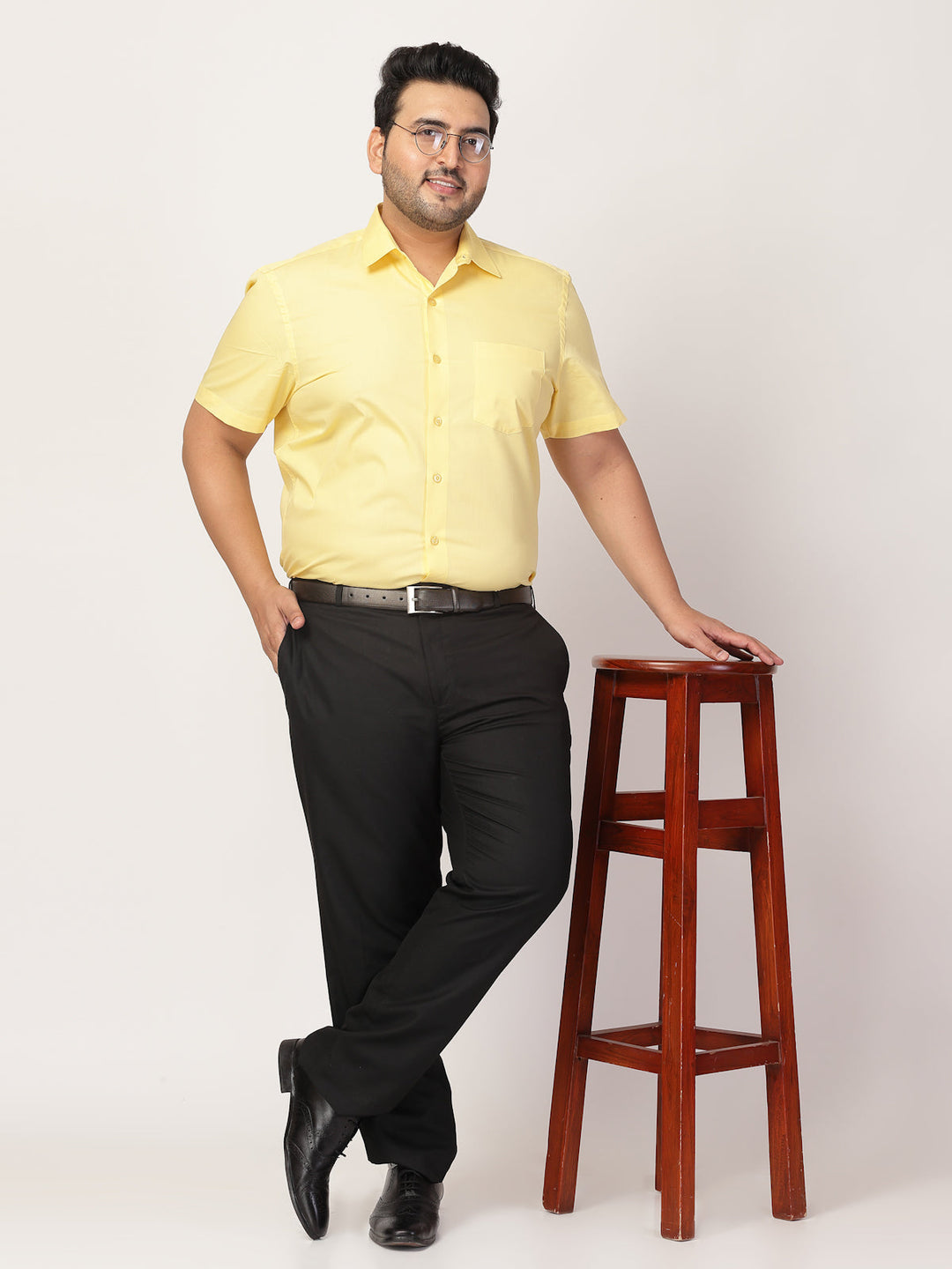 Plus Size  Spread Collar Shirt