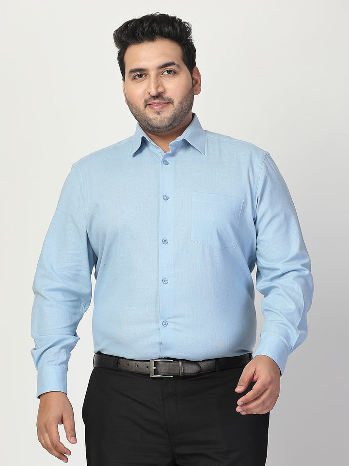 Plus Size Men Spread Collar Solid Linen Casual Shirt
