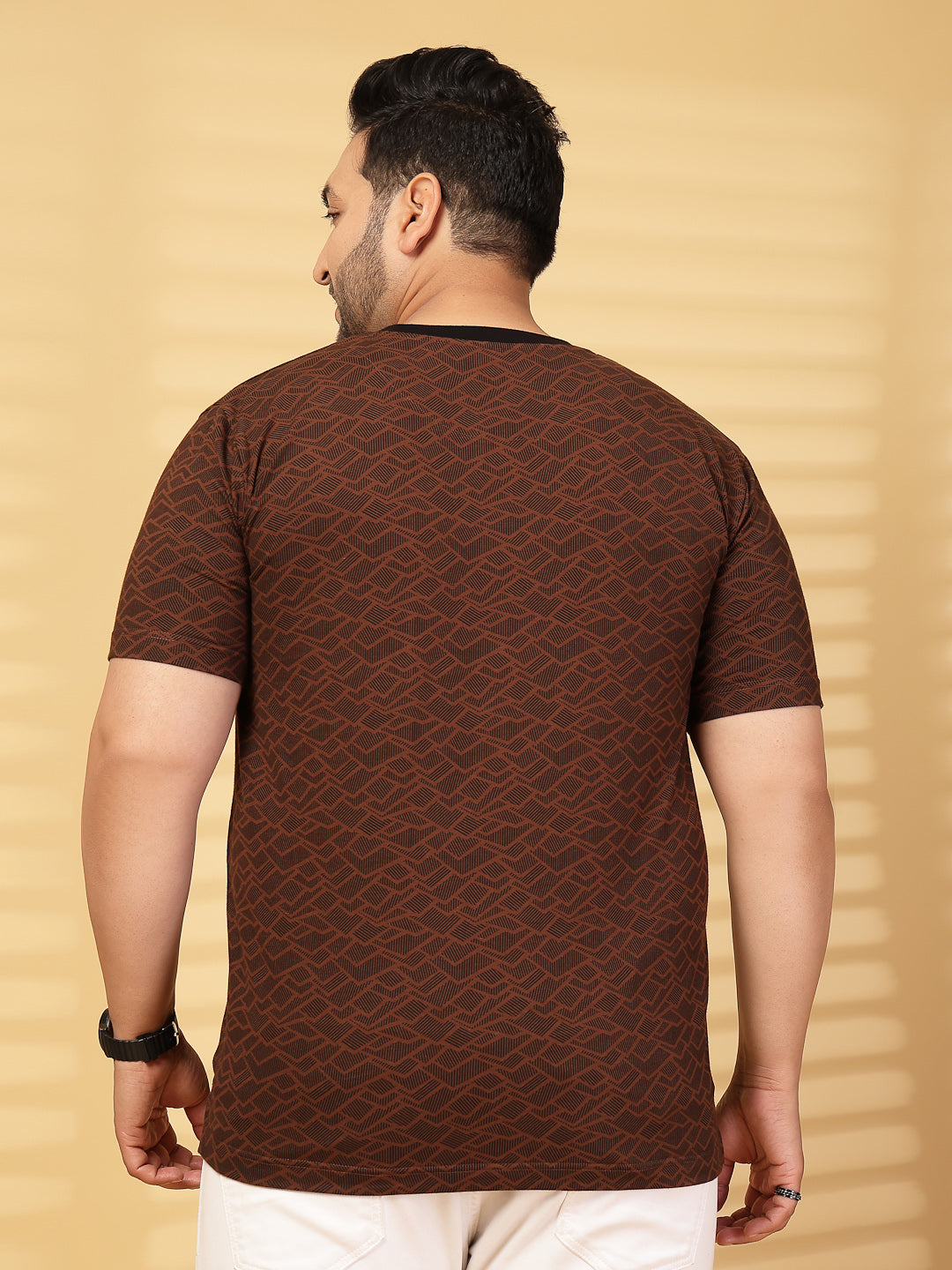 Plus Size  Typography Printed Round Neck Short Sleeves Cotton T-shirt
