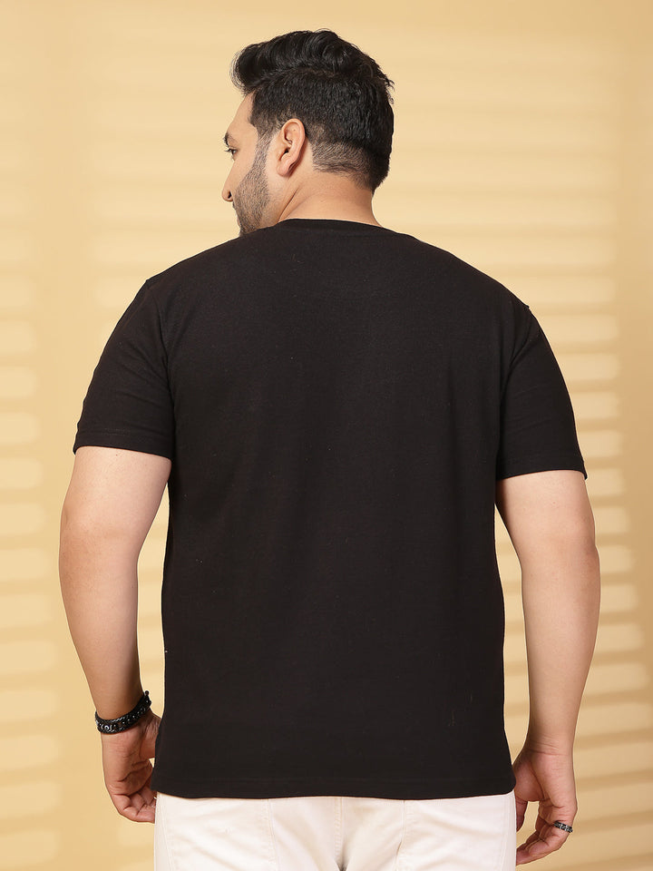 Plus Size  Solid  Round Neck Short Sleeves Cotton Pocket T-shirt