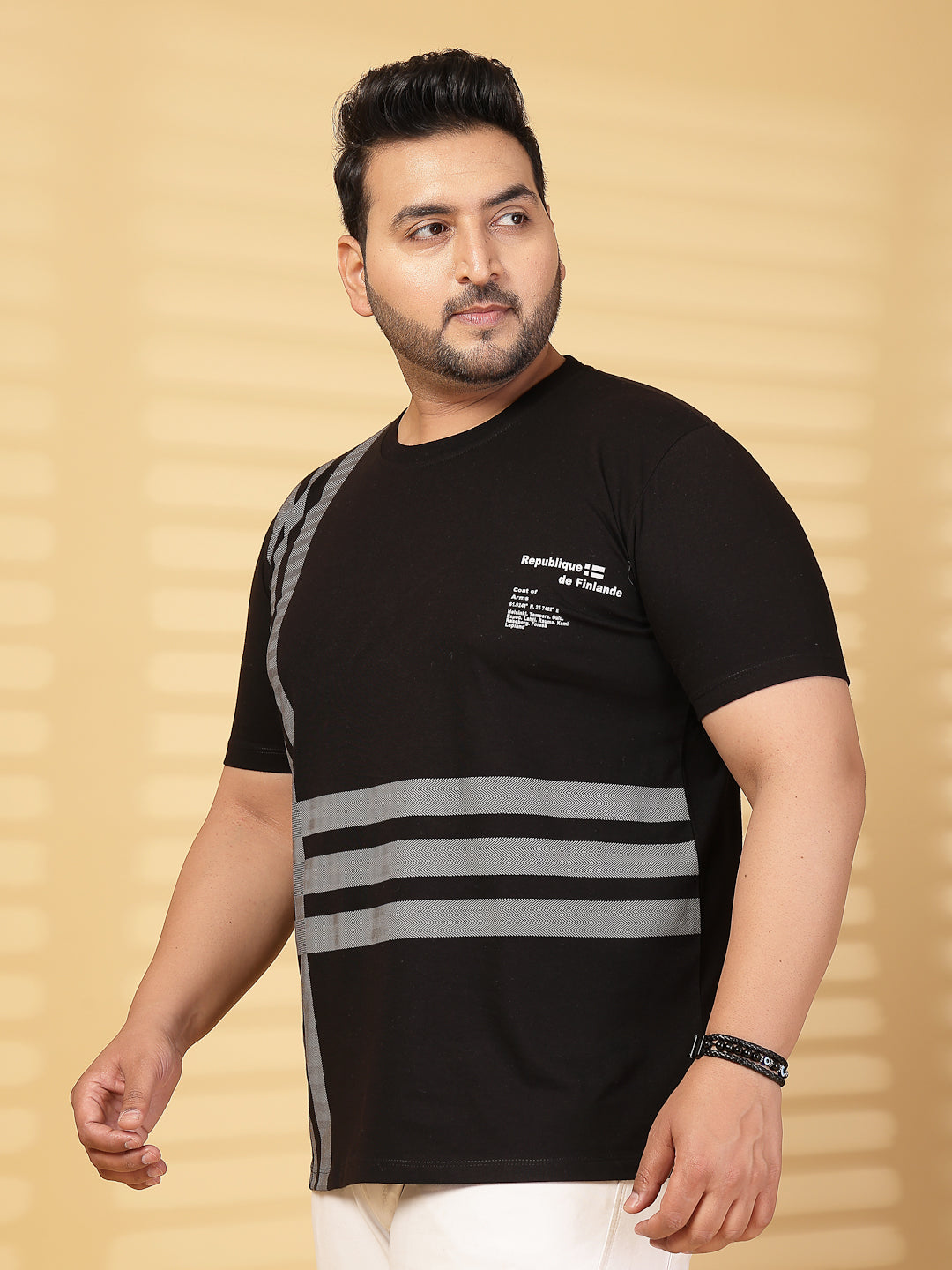 Plus Size Men Printed T-shirt