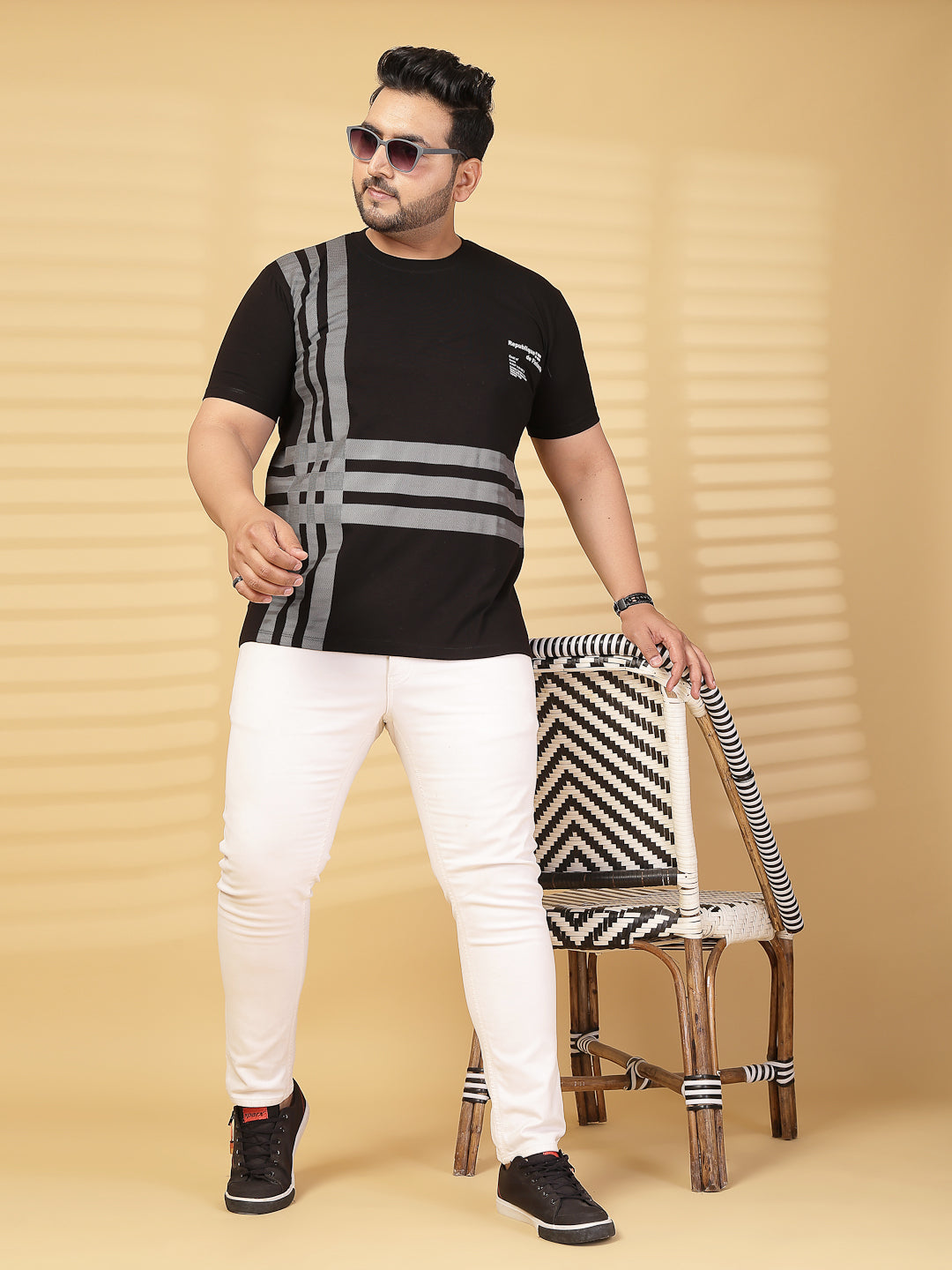 Plus Size Men Printed T-shirt