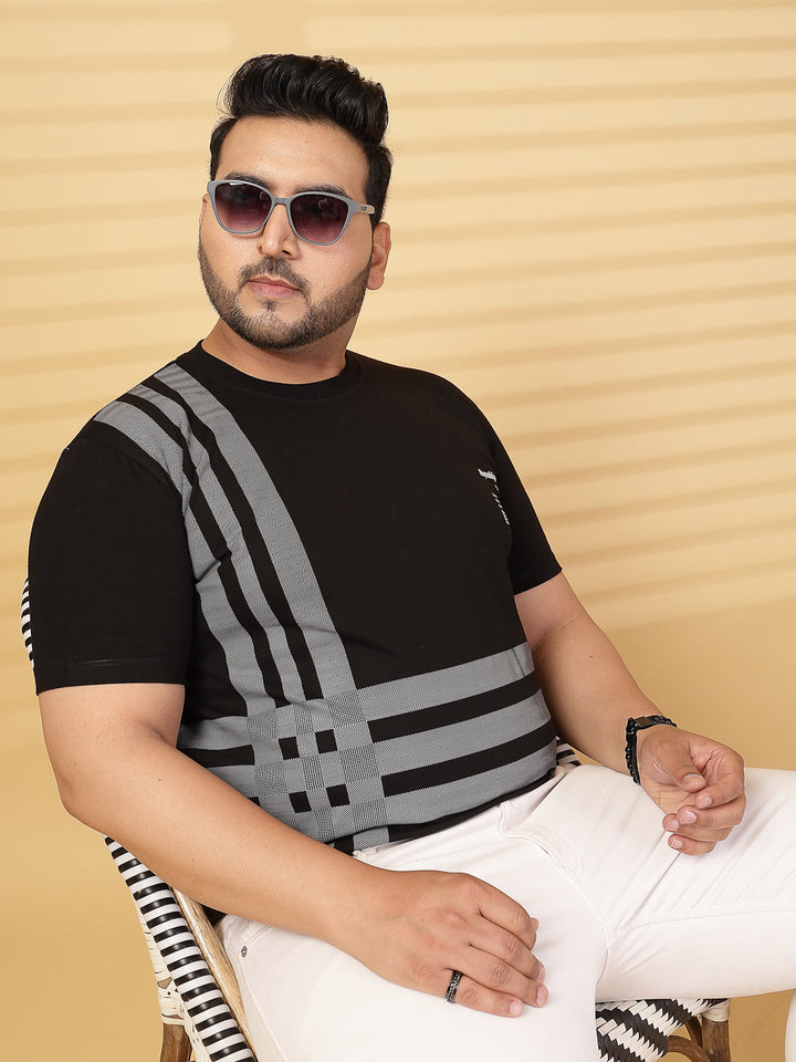 Plus Size Men Printed T-shirt