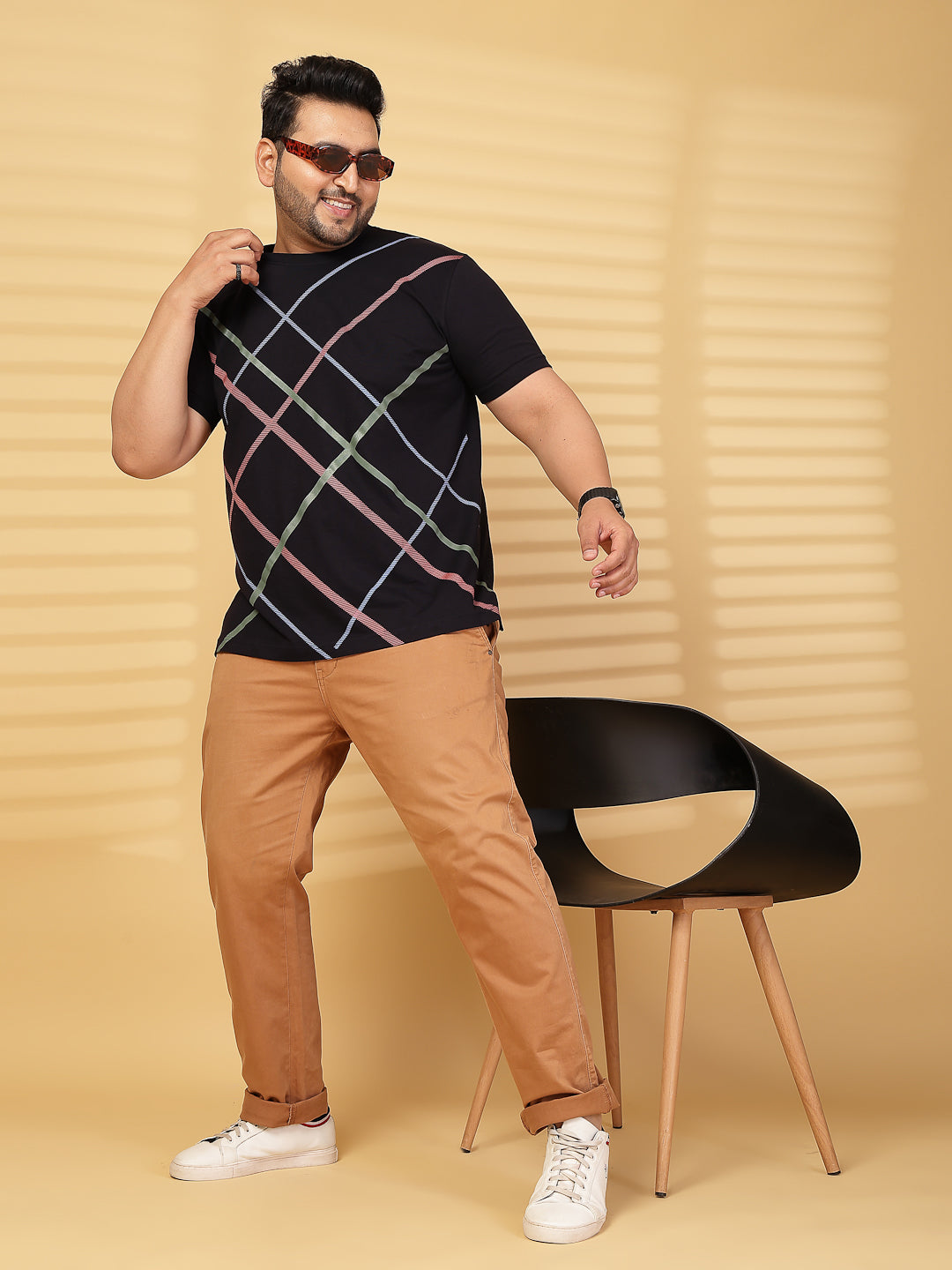 Plus Size Men Printed T-shirt