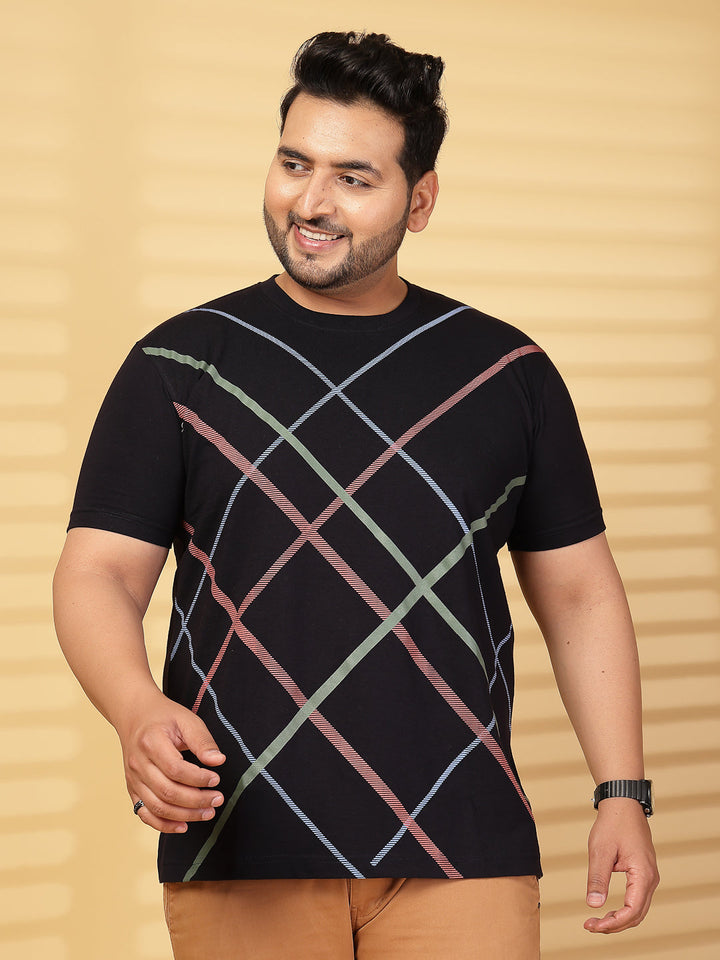 Plus Size Men Printed T-shirt