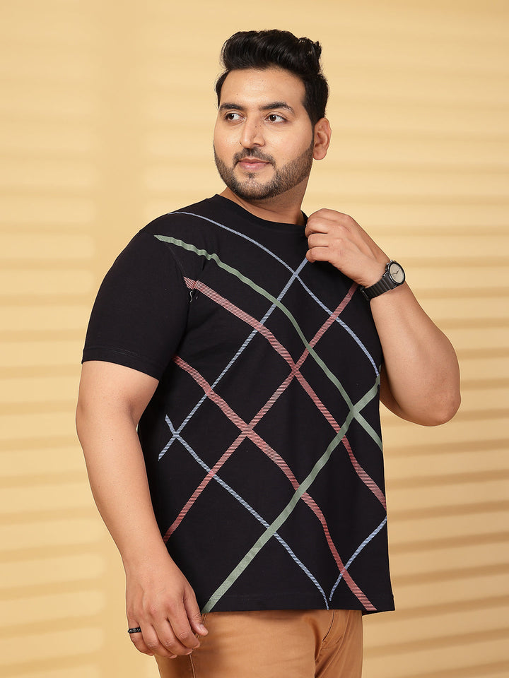 Plus Size Men Printed T-shirt