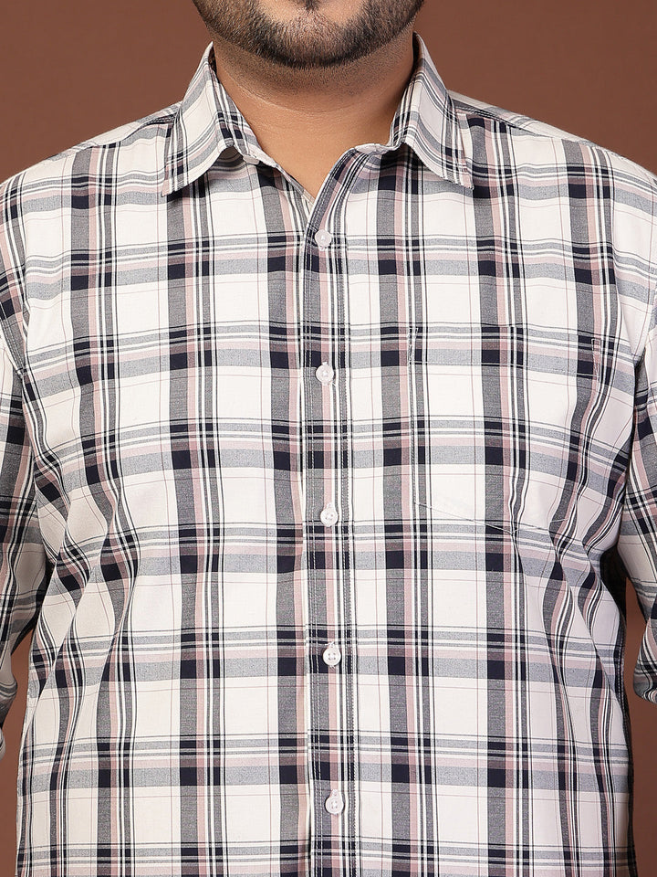 Plus Size Men Striped Polo Collar Cotton T-shirt