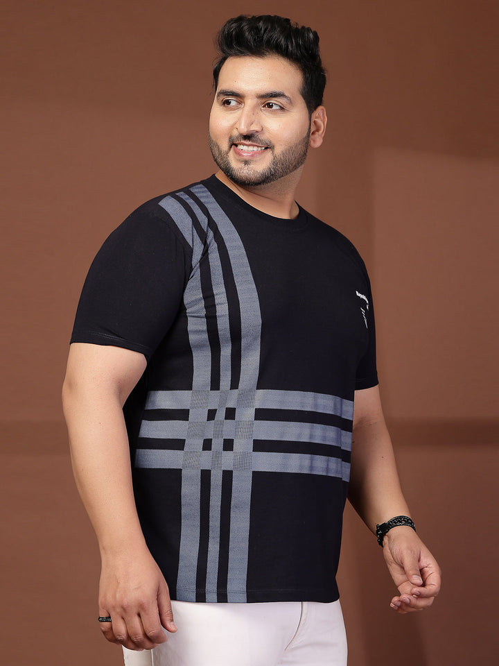 Plus Size Men Printed T-shirt