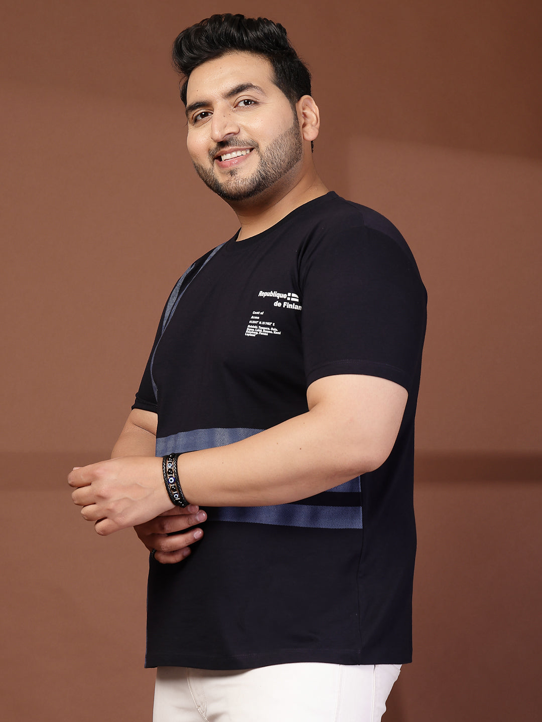 Plus Size Men Printed T-shirt