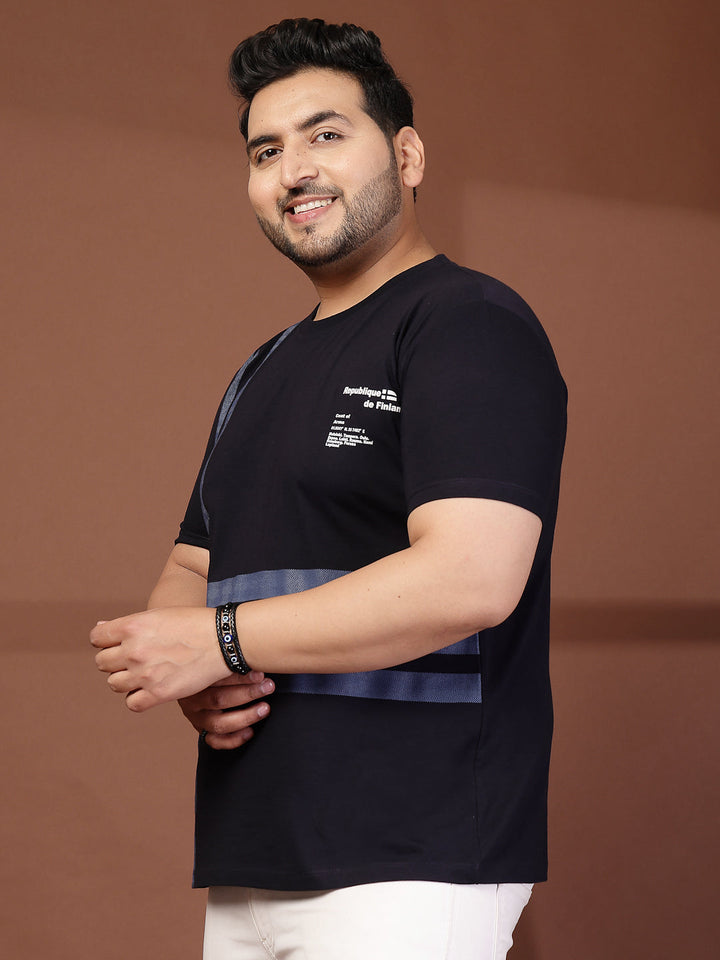 Plus Size Men Printed T-shirt