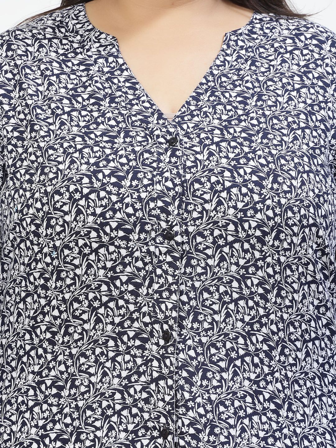 Plus Size Floral Print Top