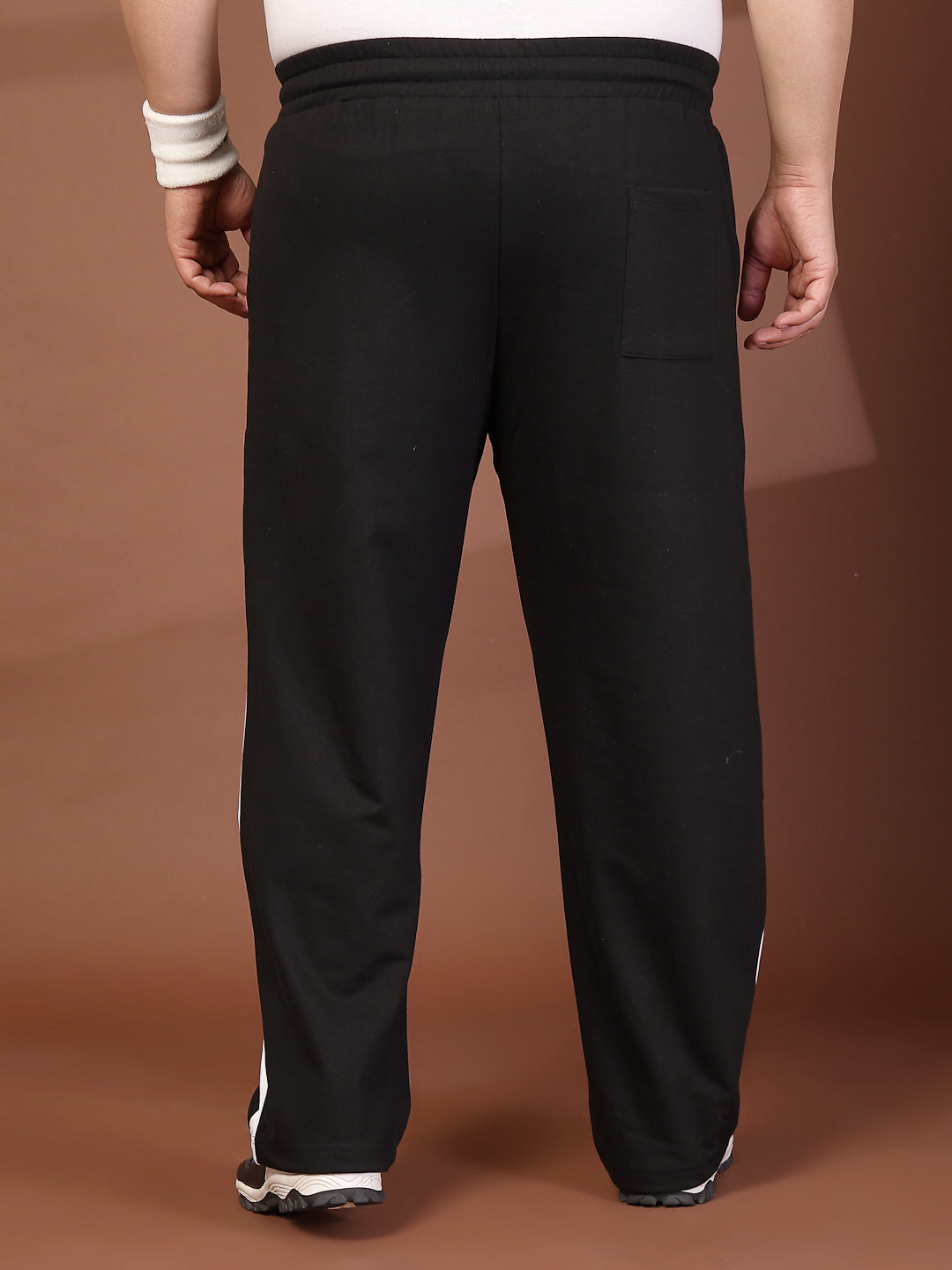 Plus Size Men Printed Mid-Rise Regular Fit Track Pant
